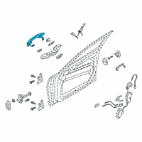 OEM Kia K900 Door Outside Handle Assembly Diagram - 82651J6000