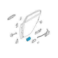 OEM 2010 Kia Rio Rear Door Outside Handle Assembly, Left Diagram - 836101G010