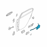 OEM Kia Rio Rear Door Latch Assembly, Right Diagram - 814211G000