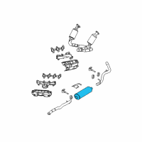 OEM Dodge Dakota Exhaust Muffler Diagram - 52103676AC