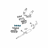 OEM 2002 Dodge Durango Gasket-Exhaust Manifold Diagram - 53034029AD