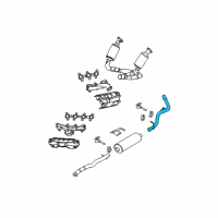 OEM 2004 Dodge Dakota Exhaust Pipe Diagram - 52013454AA