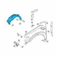 OEM 2018 Ford Expedition Fender Liner Diagram - JL1Z-16102-C