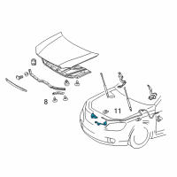 OEM 2011 Toyota Avalon Lock Assembly Diagram - 53510-07010