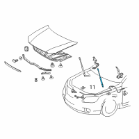 OEM 2006 Toyota Avalon Support Cylinder Diagram - 53450-AC030