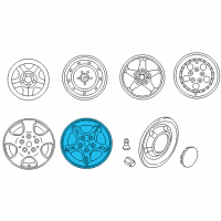 OEM 2003 Jeep Wrangler Aluminum Wheel Diagram - 5GR08PAKAA