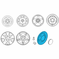 OEM 1992 Jeep Wrangler Wheel Center Cap Diagram - 52089008