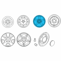 OEM 2006 Jeep Wrangler Wheel-Aluminum Diagram - 1SZ98PAKAA