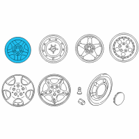 OEM 1989 Jeep Cherokee Steel Wheel Diagram - 52088140AB