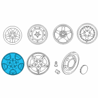 OEM 2002 Jeep Wrangler Aluminum Wheel Diagram - 5FG56PAKAB