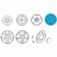 OEM 1999 Jeep Wrangler Alloy Wheel Diagram - 52088157