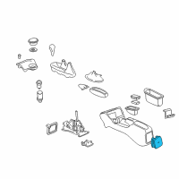 OEM 1997 Pontiac Sunfire Holder Asm-Front Floor Console Rear Cup *Graphite Diagram - 22591532