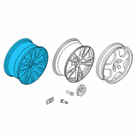 OEM 2019 BMW X5 Disc Wheel Light Alloy Jet B Diagram - 36-11-8-090-014
