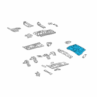 OEM 2014 Scion xB Center Floor Pan Diagram - 58211-12936