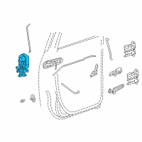 OEM 2005 Dodge Ram 1500 Rear Door Latch Diagram - 55372856AB