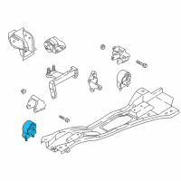 OEM 2003 Kia Rio Rear Roll Stopper Bracket Assembly Diagram - 21930FD040