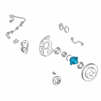 OEM 2020 Lexus GX460 Front Axle W/Abs Rotor Left Bearing Assembly Diagram - 43570-60011