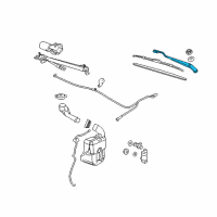 OEM 2007 Saturn Aura Wiper Arm Diagram - 25945095
