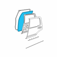 OEM 2005 Mercury Mountaineer Surround Weatherstrip Diagram - 8L2Z-7825324-A