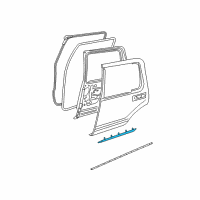 OEM 2008 Mercury Mountaineer Lower Weatherstrip Diagram - 1L2Z-7825324-AB