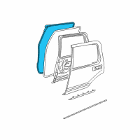 OEM Ford Explorer Sport Trac Weatherstrip On Body Diagram - 8L2Z-78253A10-A