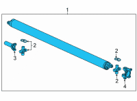 OEM 2022 GMC Yukon XL Drive Shaft Diagram - 84712240