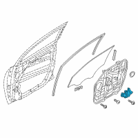 OEM Hyundai Motor Assembly-Front Power Window, LH Diagram - 82450-D3010