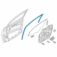 OEM 2019 Hyundai Tucson Run Assembly-Front Door Window Glass RH Diagram - 82540-D3000