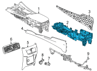 OEM 2021 Cadillac CT5 Console Base Diagram - 23227988