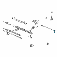 OEM Honda Civic End, Tie Rod Diagram - 53541-S5A-003