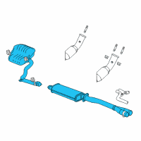 OEM Dodge Challenger Exhaust Muffler And Resonator Diagram - 4726900AB