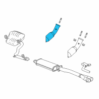 OEM 2007 Dodge Magnum Front Catalytic Converter And Pipe Diagram - 4581745AE