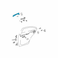 OEM 2008 Lexus LS600h Door Handle Assembly, Outside Right Diagram - 69210-33090
