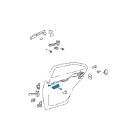 OEM Lexus ES350 Rear Door Inside Handle Sub-Assembly, Right Diagram - 67707-33360-A0