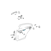 OEM Lexus ES350 Cable Assy, Rear Door Lock Remote Control Diagram - 69730-33080