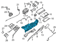 OEM 2022 Dodge Durango Bracket-Center Console Diagram - 68520012AA