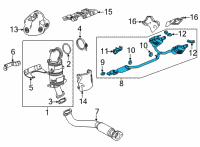 OEM Cadillac XT6 Muffler & Pipe Diagram - 84754327