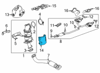 OEM Cadillac XT6 Converter Shield Diagram - 55512856