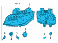 OEM 2022 Hyundai Kona LAMP ASSY-HEAD, LH Diagram - 92101-J9520