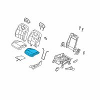 OEM 2009 Ford Focus Seat Cushion Pad Diagram - 8S4Z-54632A23-A