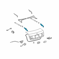 OEM 2006 Lexus GS300 Hinge Assy, Luggage Compartment Door, RH Diagram - 64510-30430