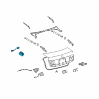 OEM Lexus Luggage Compartment Lock Cylinder & Key Set Diagram - 69055-30440