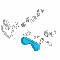 OEM BMW 840Ci Ribbed V-Belt Diagram - 11-28-7-636-376
