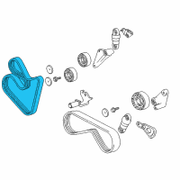 OEM 2001 BMW M5 Ribbed V-Belt Diagram - 11-28-7-833-264