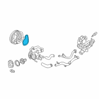 OEM 2001 Honda Insight Gasket, Water Pump Diagram - 19222-PHM-J01