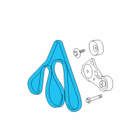 OEM Mercury Grand Marquis Serpentine Belt Diagram - 3W3Z-8620-AA