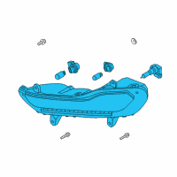 OEM 2016 Ford Escape Park Lamp Assembly Diagram - CJ5Z-13200-C