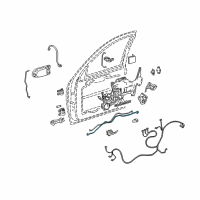 OEM 2000 Pontiac Montana Rod-Inside Front Door Handle Diagram - 16629455