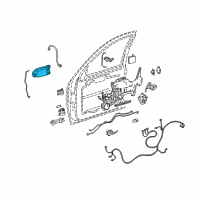 OEM 2005 Saturn Relay Handle Asm, Front Side Door Outside *Service Primer Diagram - 19257094
