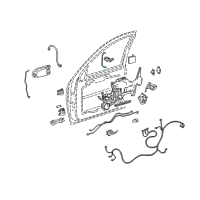 OEM Pontiac Trans Sport Rod-Inside Front Door Lock Diagram - 16629457